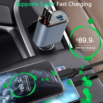 Chargeflow Retractable Car Charger